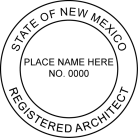 New Mexico Architect Seal Rubber Stamp